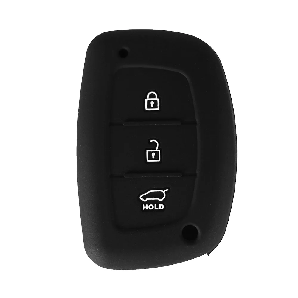 KEYYOU 10x силиконовый чехол для ключа автомобиля для hyundai IX25 IX35 MISTRA 3 кнопки Smart Key