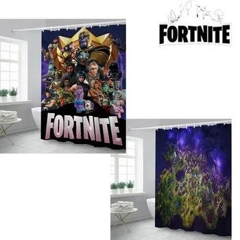 

Fortnite Cartoon Printing Shower Curtain Fortress Night Game Bathroom Curtain Anime Figure Waterproof Partition Shower Curtain