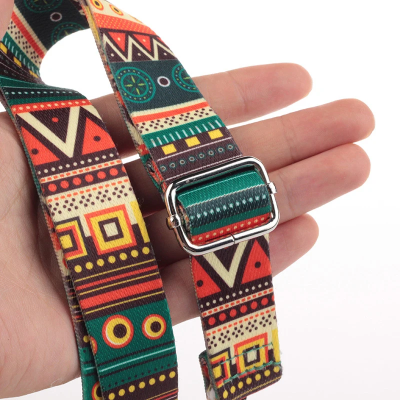 Ukulele Strap Hook Guitar-Accessories Nylon with Belt-Sling Clip-On Adjustable Ethnic-Pattern