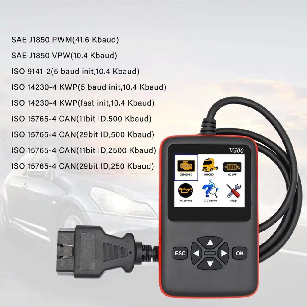 Горячая V500 OBD машина/Грузовик Диагностика CR-HD устройство сверхмощный грузовик диагностический инструмент код ридер сканер V500 грузовик диагностический сканер