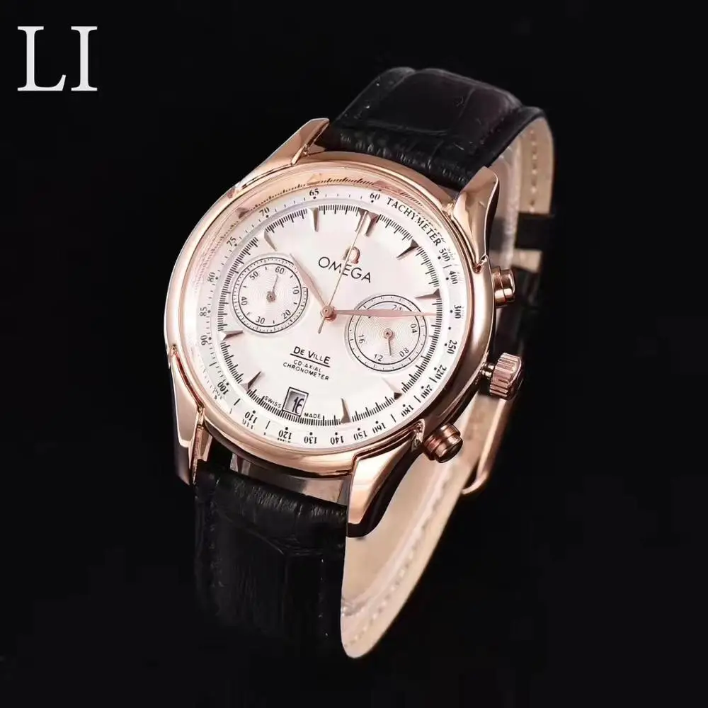 

Omega- Men's quartz watch Top brand luxury stainless steel contracted men's fashion timing men's sports watch28