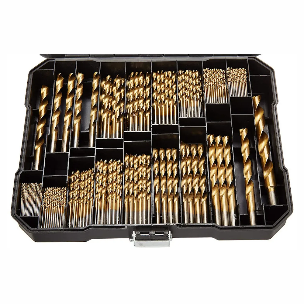 230 piece Titanium Twist Drill Bit Set 