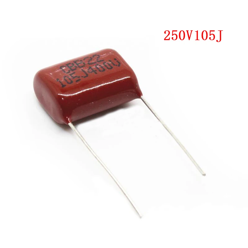10 шт. 250V105J шаг 15 мм 250V 105J 105 1 мкФ 105J250V CBB полипропиленовый пленочный конденсатор с
