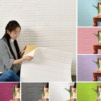 

DIY Brick Home Decoration stickers on the wall Living Room Bedroom Decor Foam Self Adhensive kids Art home 3D Wallpaper