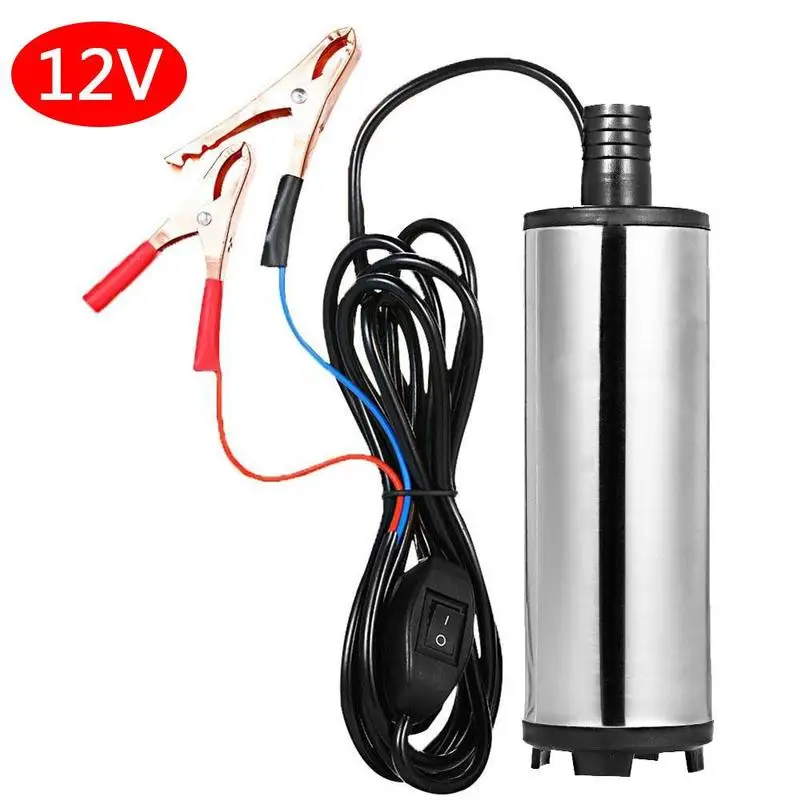 

Portable Mini 12V 24V DC Electric Submersible Pump For Pumping Diesel Oil Water Aluminum Alloy Shell 12L/min Fuel Transfer Pump