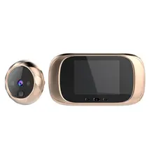 Sonnette numérique avec écran couleur LCD de 2.8 pouces, 90 degrés, sonnette électronique, caméra de porte d'extérieur