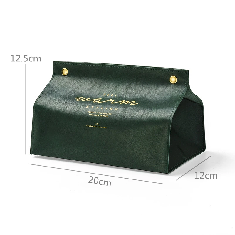 Creative Leather Tissue Storage Box Container Case Foldable Home Kitchen Bedroom Car Desktop Napkin Paper Holder Organizer 6
