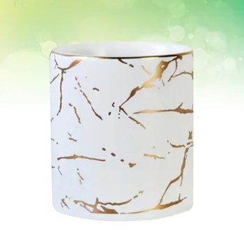 

Marbled Lightning Pen Holder Delicate Ceramic Storage Cup Desktop Storage Container Nordic Style Pen Holder Cosmetic Brushes Sto