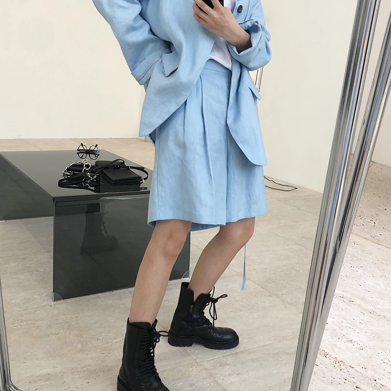 TWOTWINSTYLE Casual Minimalist Wide Leg Pants For Women High Waist Large Size Loose Pants Female 2020 Summer Fashion New Tide