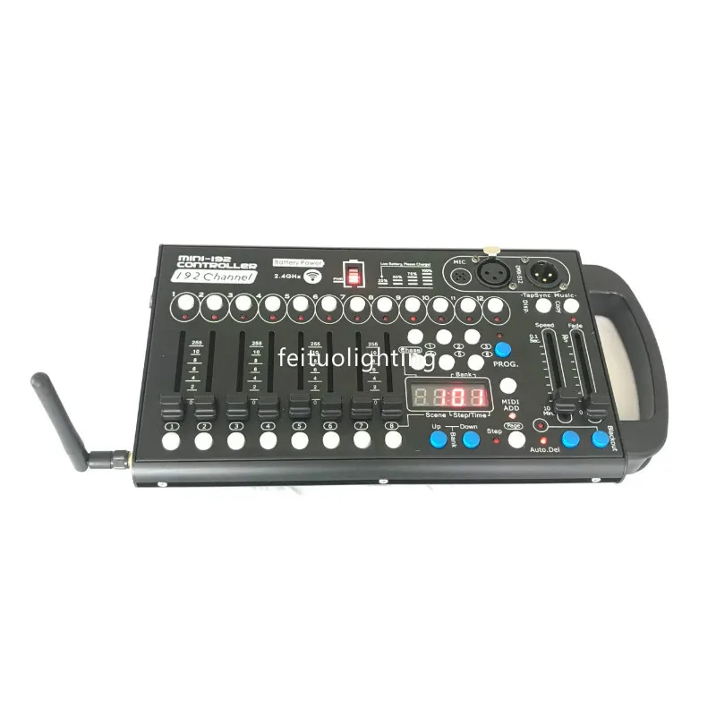 J-Battery Wireless Mini 192 DMX Controller DMX512 Controller For Stage Lighting Par Wall Washer Or Moving Head Light
