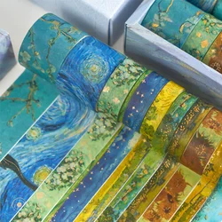 Bande adhésive décorative en or Kawaii, étiquette autocollante pour Scrapbooking, masquage, Washi, papeterie japonaise, Diy bricolage, arts créatifs, 10 pièces 