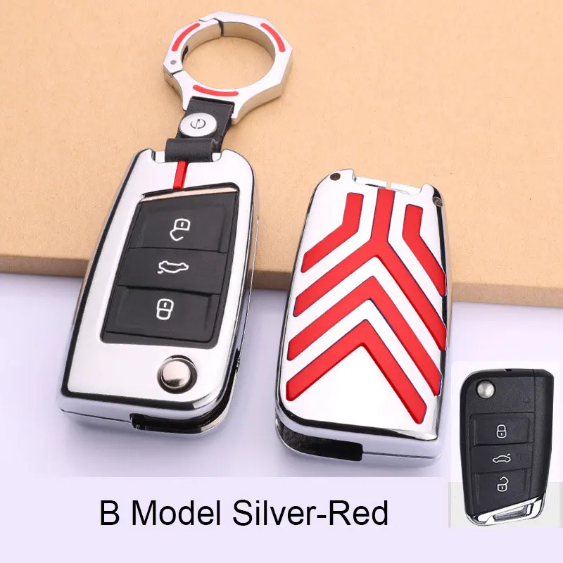 Защитный чехол для ключей из цинкового сплава, защитный чехол для Volkswagen Polo Tiguan VW Passat Shell, дистанционный Стайлинг