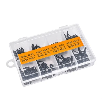 

80pcs Wear Resistant Repairing Practical Tools Multi Size Accessories Fishing Rod Removable Black Guide Tip Kit Eye Rings Sturdy