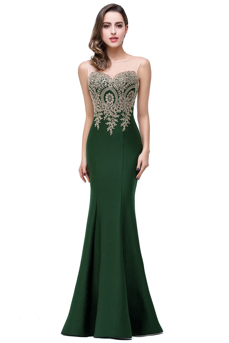Vestido de Festa элегантное кружевное платье годе вечерние платья с аппликацией Сексуальные вечерние платья с открытой спиной Robe De Soiree