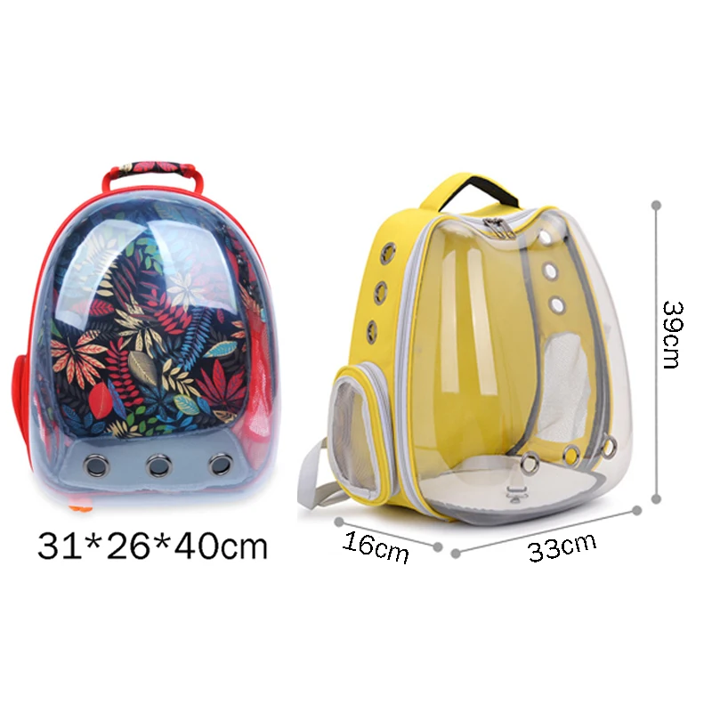 Petshy Portable Travel Cat Carrier Backpack Window Transparent Pet Space Capsule Carrier Bag Puppy Small Dogs Cat Carrying Bag