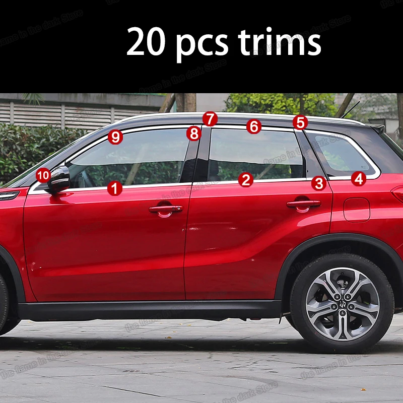 Lsrtw2017 304 нержавеющая сталь автомобильные окна для suzuki vitara 2015 2016 2017 2018 Suzuki скускудо