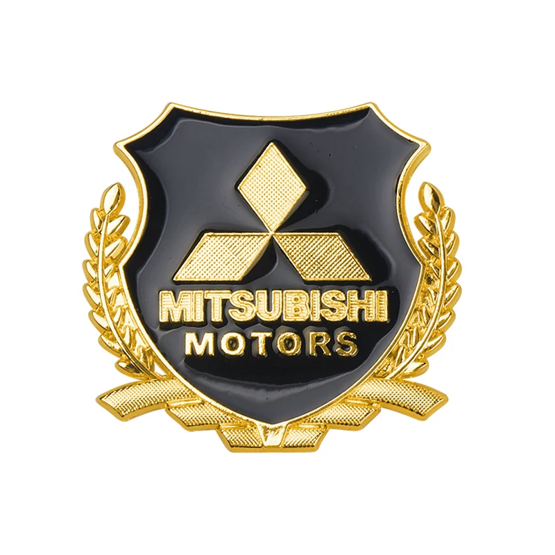 gold 1pcs Автомобильный стиль 3D металлическая наклейка на окна автомобиля значок наклейки для Mitsubishi Lancer Asx Outlander Pajero l200 Galant аксессуары - Название цвета: gold 1pcs
