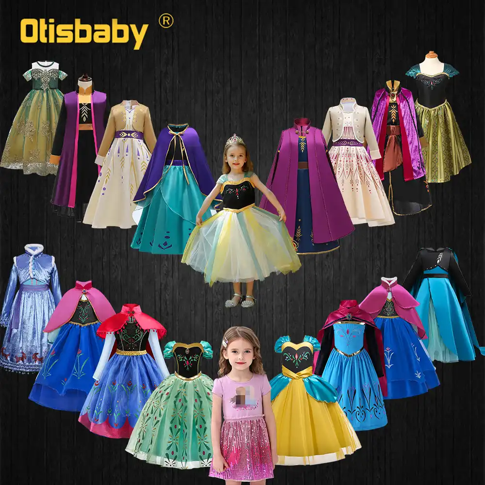 Princess Anna Collection Summer Girls Elsa Anna Dress Kids Masquerade Dresses Toddler Girl Birthday Party Dresses Fantasia Anna Aliexpress