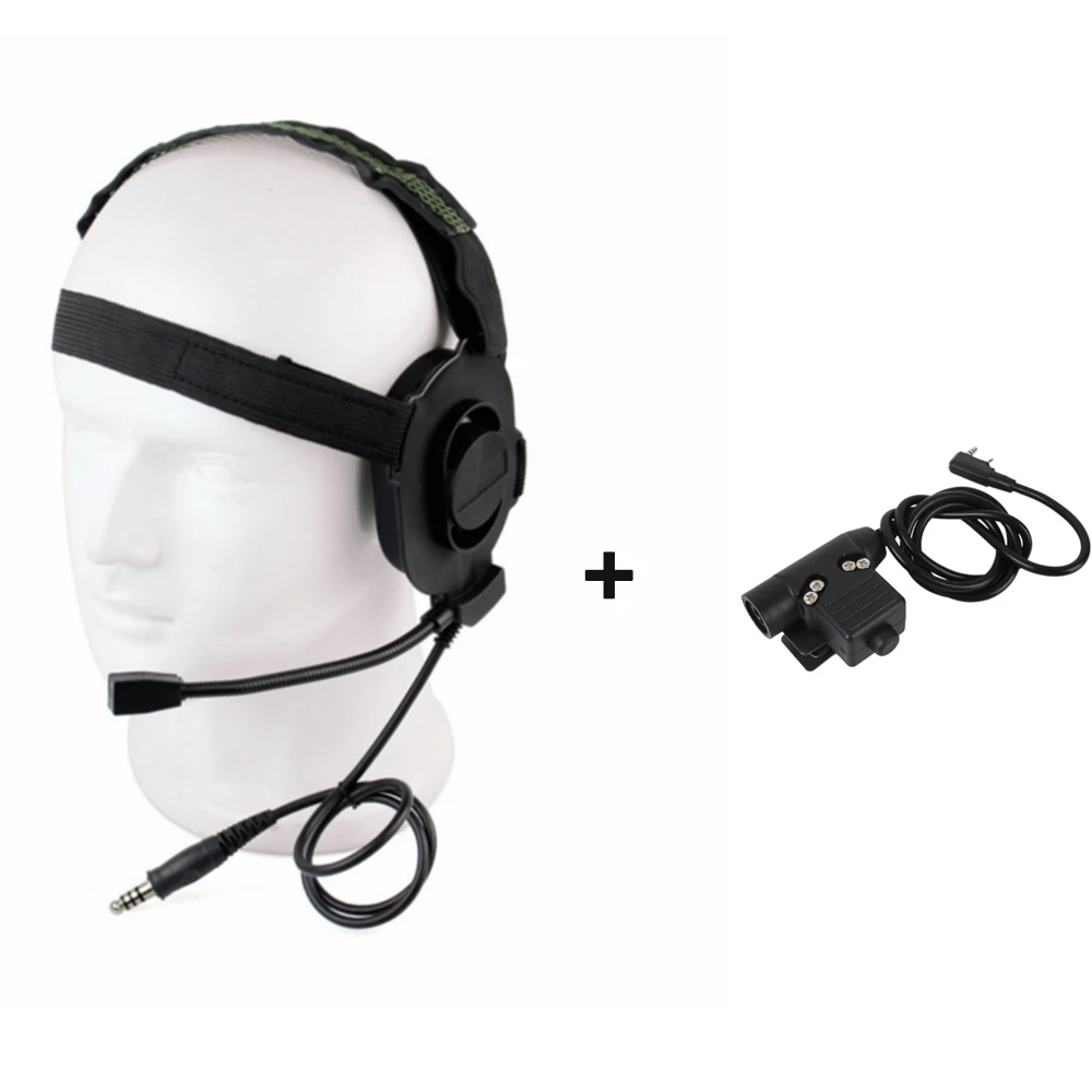 Outdoor Z Tactical CS Field Camping Equipment Headset Tactical III Generation Headphones - Цвет: 1 headset and 1 PTT