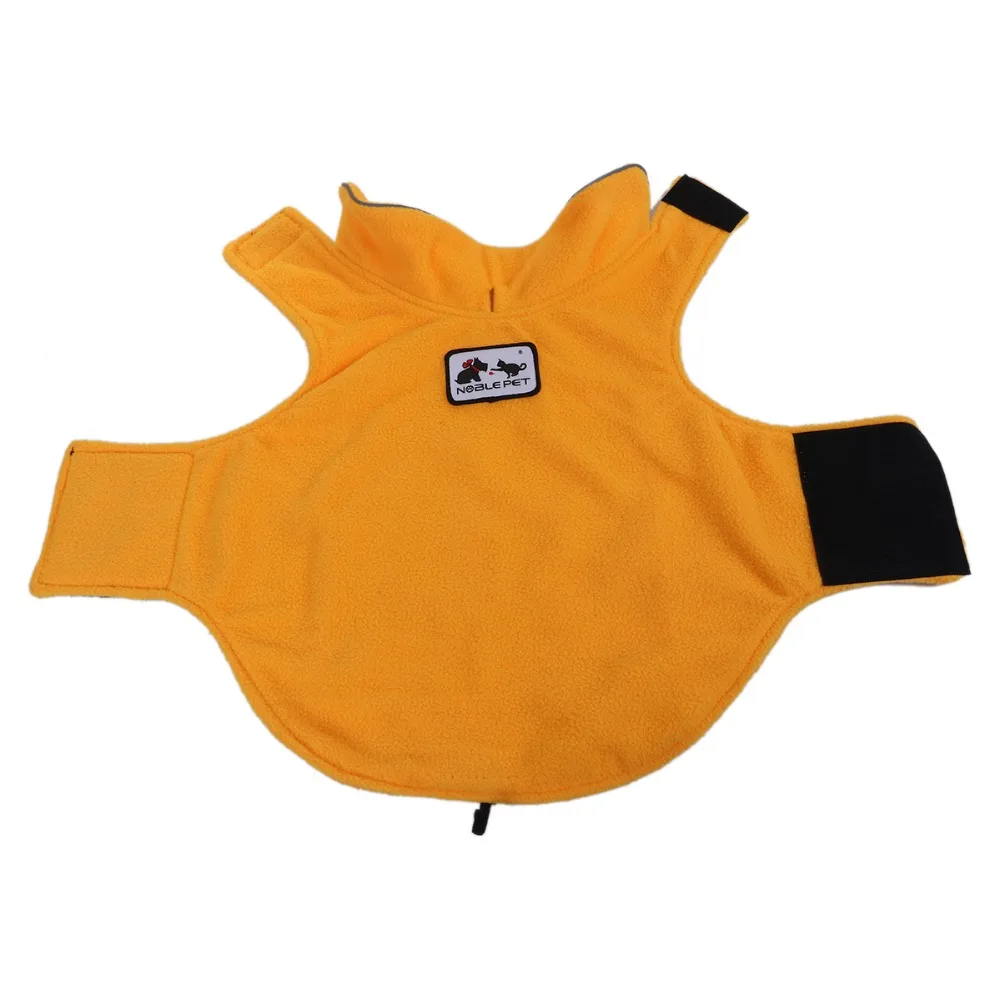 Товары для домашних животных)(XS/2XL) оранжевая Двусторонняя одежда флисовый, для питомца тёплая одежда-1