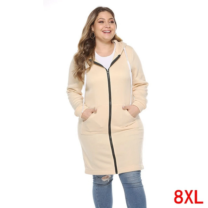 Женская толстовка с капюшоном размера плюс большого 5XL 6XL 7XL 8XL обхват груди 132 см