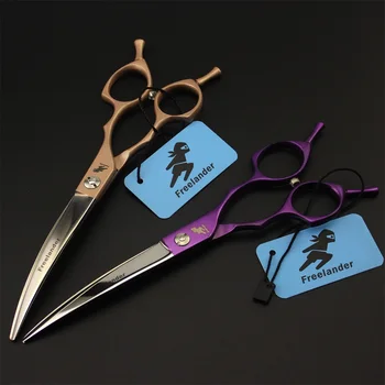 

Professional Japan 440C 6.5 Inch Dog Scissors Pet Dog Grooming Dog Shears Hair Curved Scissors
