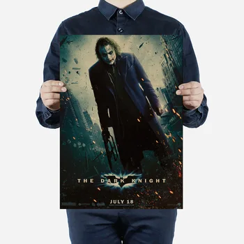 

Classic Movie Dark Dawn Knight Vintage Poster Kraft Paper Bar Cafe Western Restaurant Wall Sticker Decorative Painting