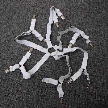 

Bed Sheet Clips Grippers Fasteners 6 Sides Sheet Suspenders Elastic Sheet Holders Mattress Clips Straps Elastic Durable Easy