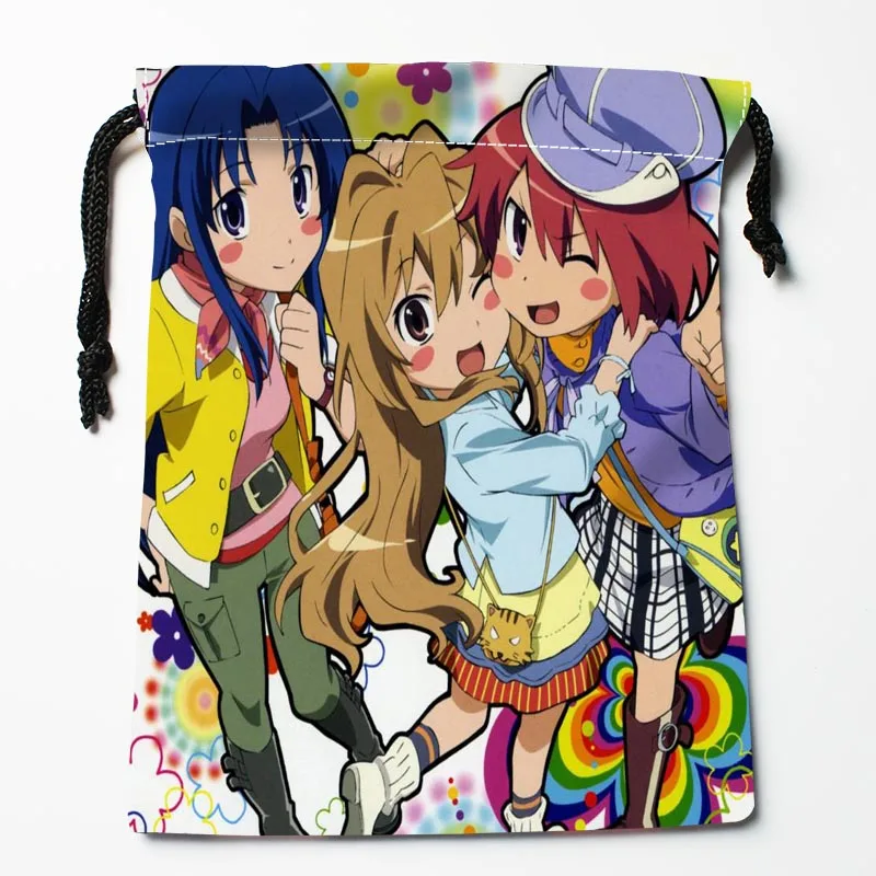 Новое поступление Toradora Сумки на шнурке заказ сумки с принтом для хранения размер