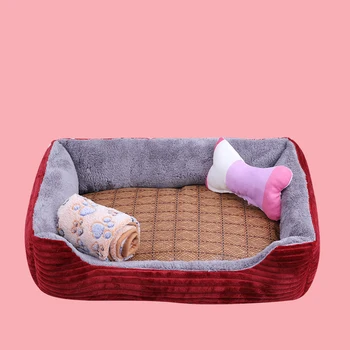 

Super Soft Pet Dog Beds Supplies,Washable Plush Dog Kennel Deep Sleep Dog House Velvet for Pet Dog Mats Sofa Dog Basket Pet Bed