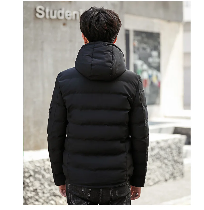 long down coat 2021 drop shipping New Fashion Men Winter Jacket Coat Hooded Warm Mens Winter Coat Casual Slim Fit Student Male Overcoat ABZ82 best parkas for men