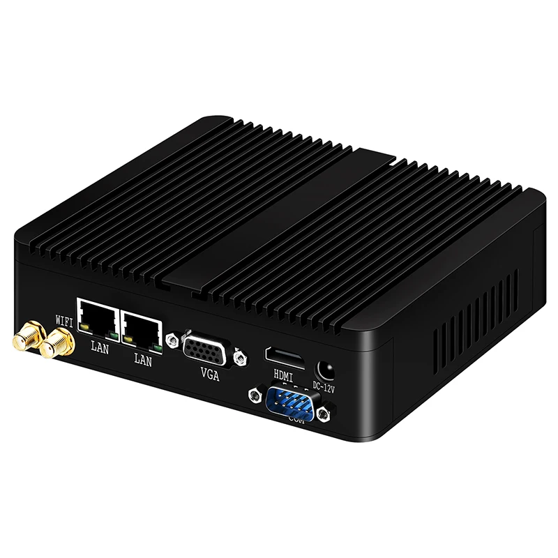 Дуальный Ethernet Мини ПК Intel Pentium J2900 четырёхъядерники Линукс Windows 4xusb 2xRS232 HDMI VGA Wi-Fi Barebone промышленный микро ПК