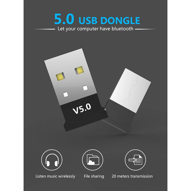 Bluetooth адаптер 5,0 USB настольный компьютер бесплатно Bluetooth аудио приемник ключ Музыкальный Аудио приемник передатчик