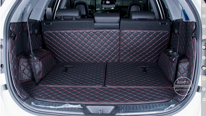 

Dedicated car trunk mats for KIA Sorento 7seats 2013 durable waterproof leather luggage mats for Sorento 2014 full surrounded