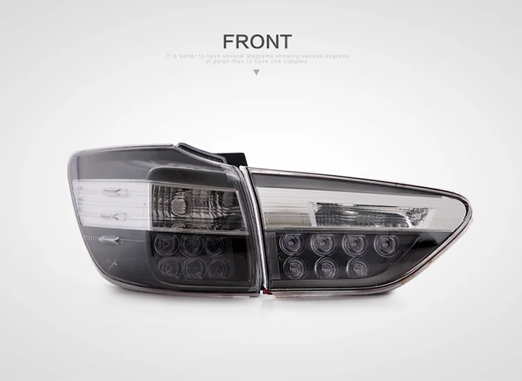 Легкий светодиодный задний фонарь для Toyota Wish 2009 2010 2011 2012 2013 задние фонари дневные ходовые огни задняя лампа