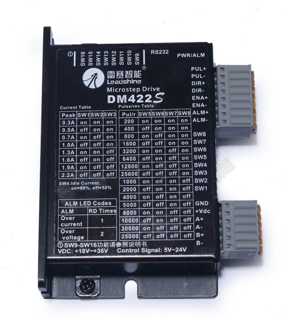 DM422S Leadshine DSP 2PH 2.2A DC Драйвер Для NEMA11 NEMA17 28 мм 42 мм гибридный шаговый двигатель заменить DM422C DM422 M420