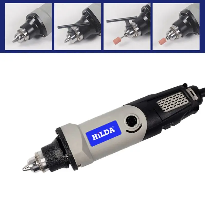 Electric Grinder Rotary Variable Speed Power Tool Mini Drill 400W 6 Position 270x54mm Input Voltage: 220~240/50HZ