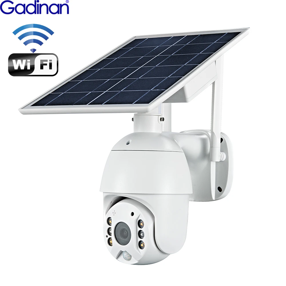 IP-камера видеонаблюдения Gadinan на солнечной батарее Wi-Fi 4-кратный цифровой зум ии