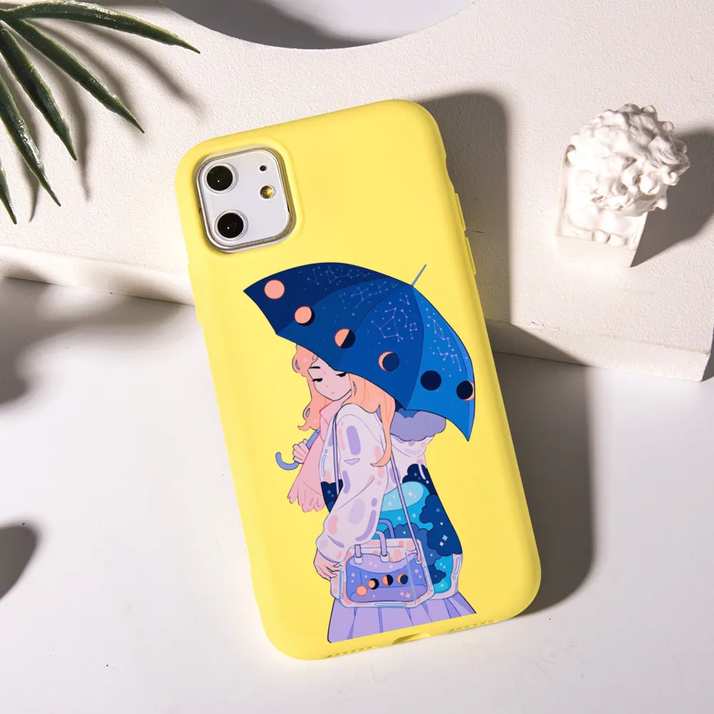 Жидкий силиконовый чехол для Smart Girls iPhone X XS 11 Pro мягкие чехлы из ТПУ телефона