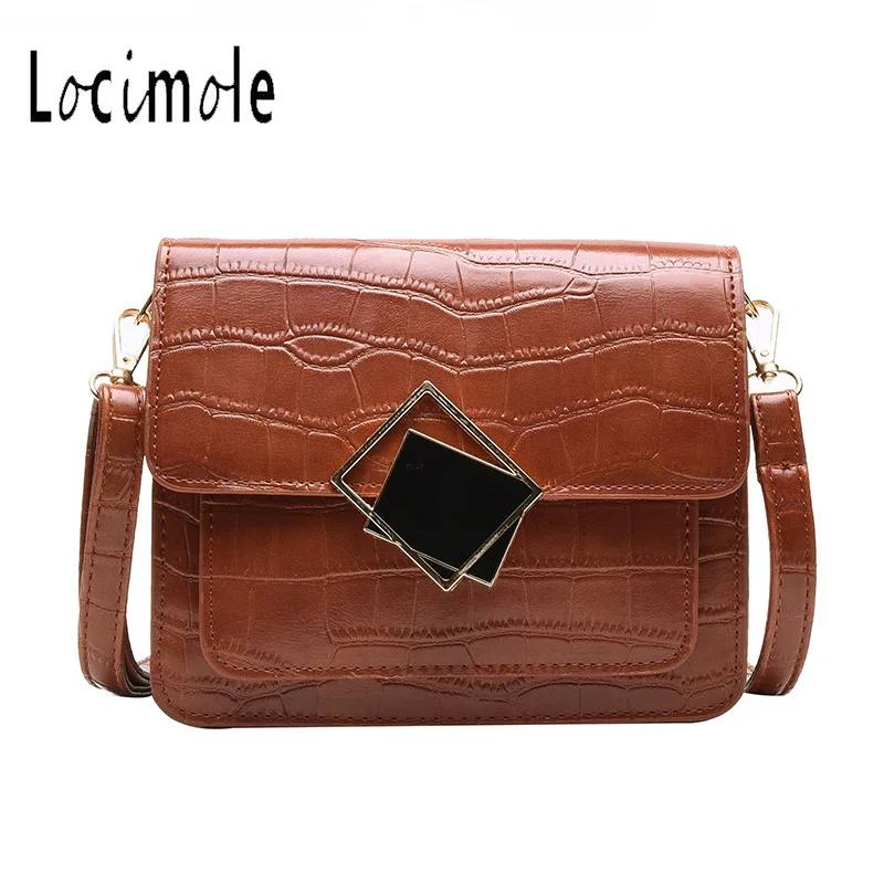 

Locimole Fashion Brand Women Bag Stone Pattern Shoulder Bag Korean Style Crossbody Bag Vintage Ladies Bags bolsos BIW407 PM49