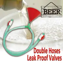 Пластиковая воронка, пивная Лейка для вина, Трубная трубка, герметичные клапаны, двойные шланги для дня рождения, пивные фестивали, вечерние, для питья, бар