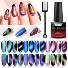 Магнитный Гель-лак для ногтей с эффектом «кошачий глаз» лак магнит 7D глаз хамелеона кота ногти Фиолетовый Синий Сияющий лазер ногтей замочить от УФ гель лак