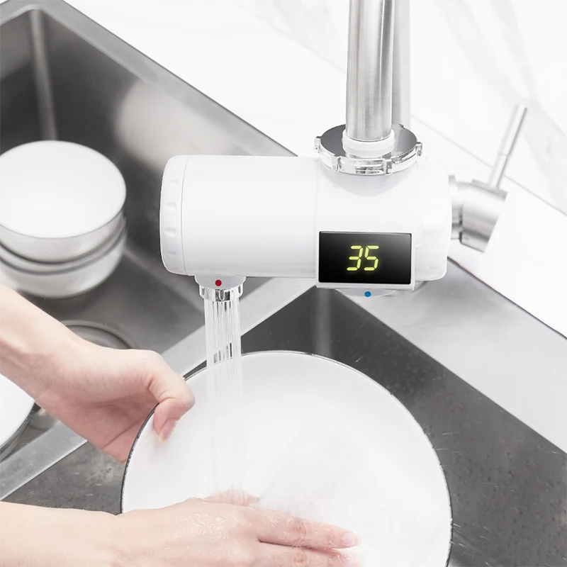 Xiaomi Mijia Youpin Xiaoda мгновенный кран легко 5 усиленная защита IPX4 водонепроницаемый кухонный ванная умный дом светодиодный дисплей
