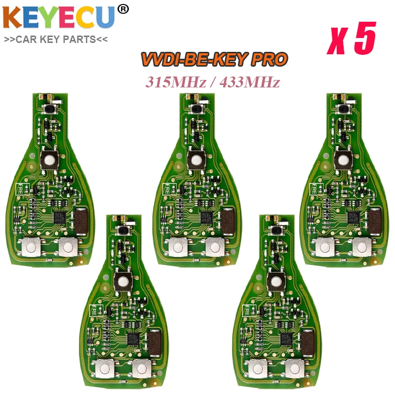 KEYECU 5 шт. Xhorse VVDI BE Key Pro улучшенная версия пульта дистанционного управления