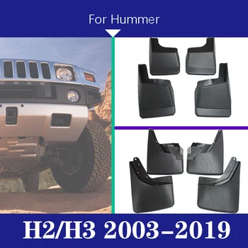 

Set of 4 car Front and Rear Splash Guard Mud Flaps mudguards fender For Hummer H2 H3 2003-2019 car Accessories