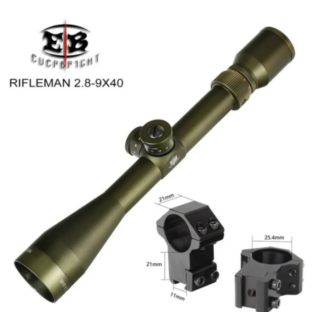 EB RIFLEMAN 2,8-9X40 FFP охотничий прицел первая фокальная плоскость стеклянный гравированный тактический прицел оптические прицелы Сброс блокировки - Цвет: Dovetail High