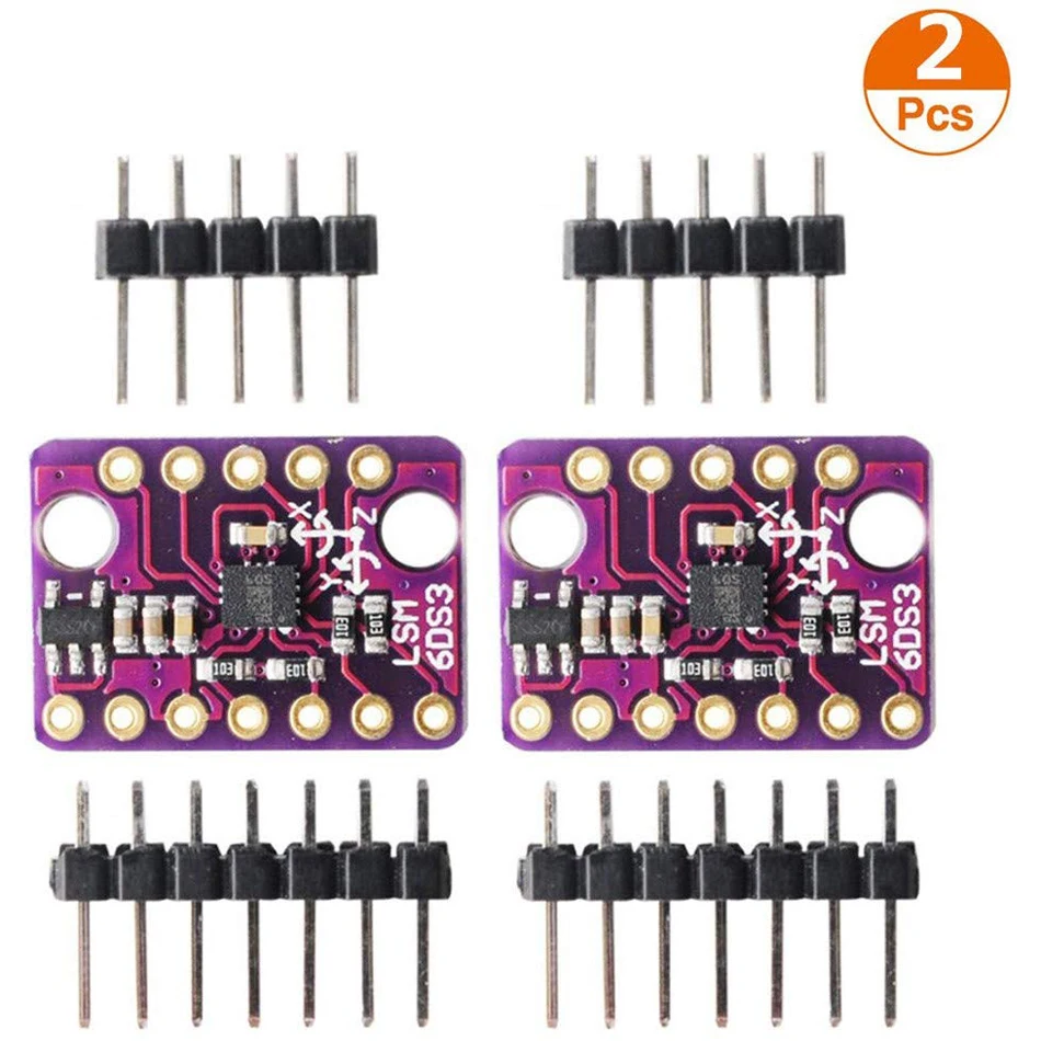 GY-LSM6DS3 LSM6DS3 Accelerometer Gyro Embedded Digital Temperature Sensor Module SPI IIC I2C Interface 8kb FIFO Buffer 5V | Электронные