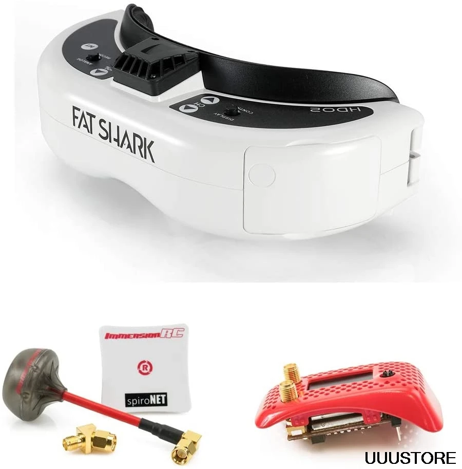 FatShark Dominatior HDO2 FPV Goggles + ImmersionRC rapidFIRE Module + SpiroNET V2 Antennas