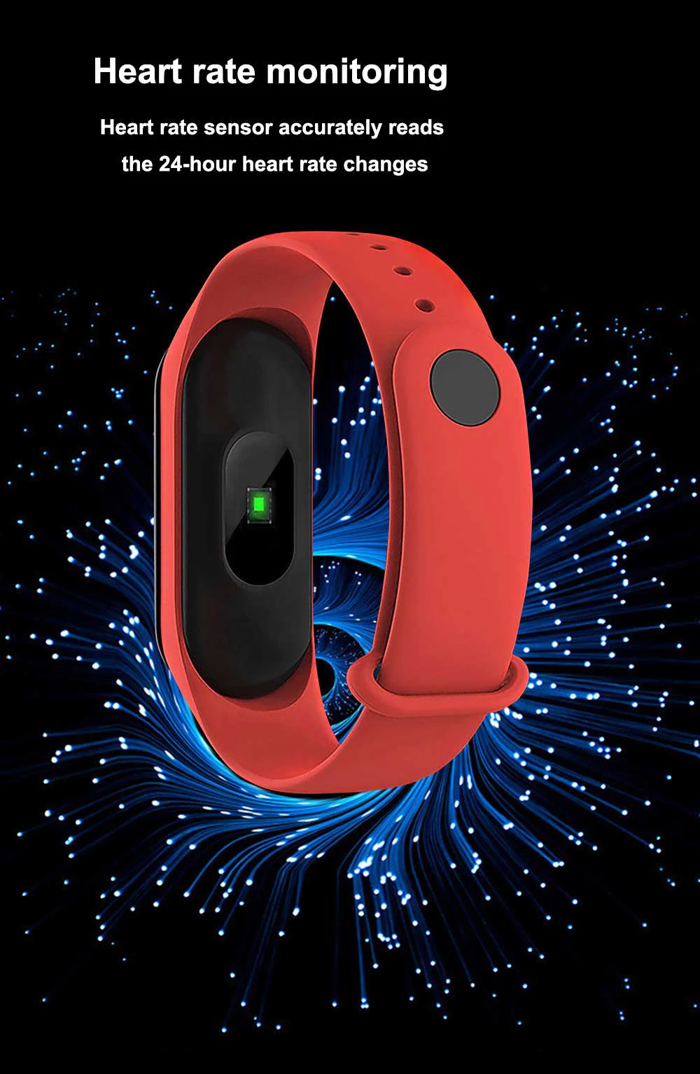 M3 Plus Sports SmartWatch Heart Rate Blood Pressure Monitoring Waterproof Smart Bracelet Men's Women's Multi-function Watches