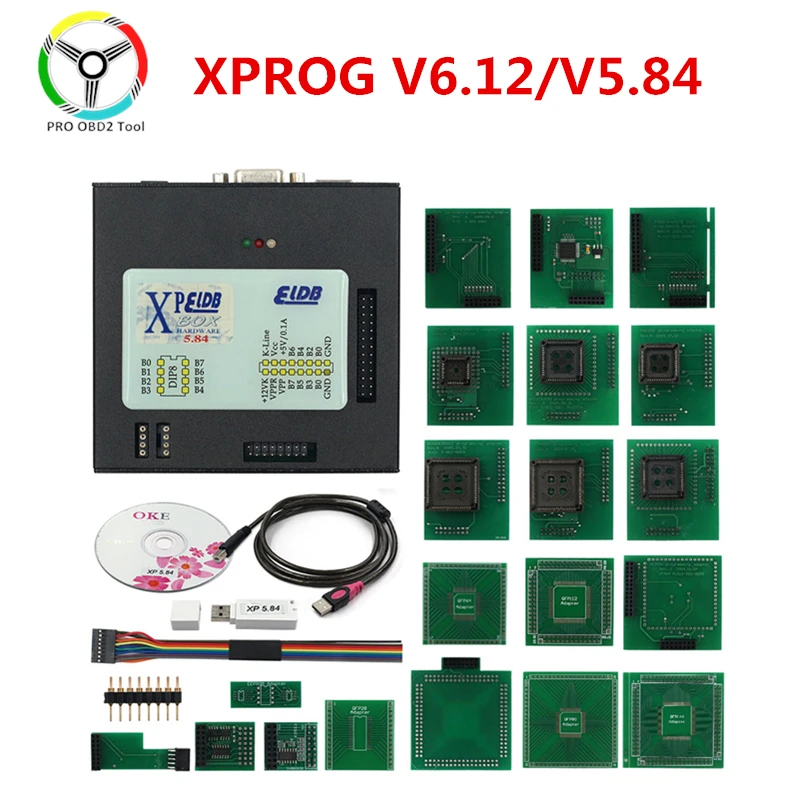 ПРОГРАММАТОР XPROG V6.12 с USB ключом без активации программатор ЭБУ 5 86 инструмент X Prog 6